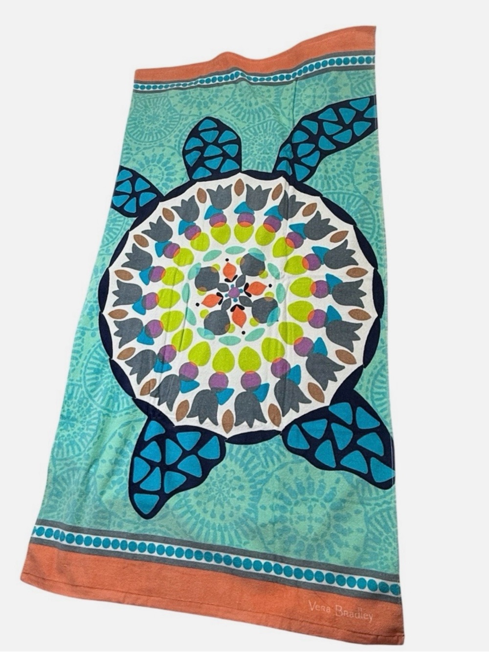 Vera Bradley Sunny Medallion Turtle  Beach Towel 33x66